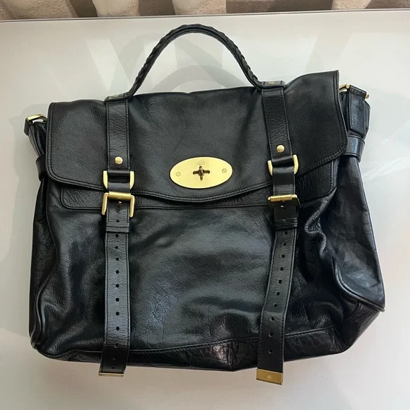 MULBERRY BLACK LEATHER ALEXA - Picture 14 of 16